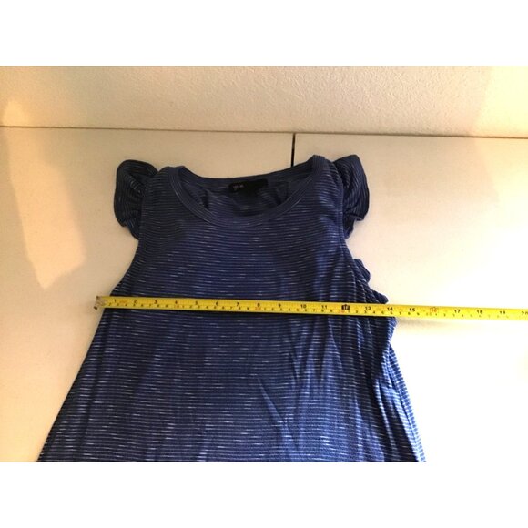 GIBSON- WOMENS STRIPE BLUE/WHITE RACE BACK TANK TOP SIZE X-SMALL - Picture 4 of 6